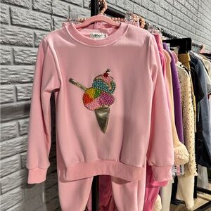 Lola + The Boys Light Pink Girls Sweatshirt